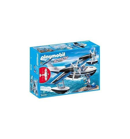 PLAYMOBIL- Hidroavión de Policía Juguete PLAYMOBIL 9436 HIDROAVION POLICIA
