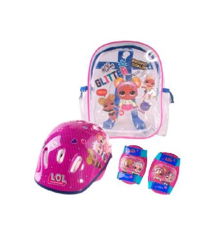 MOCHILA CON CASCO Y PROTECCIONES LOL MOCHILA CASCO Y PROTECION L. O. L