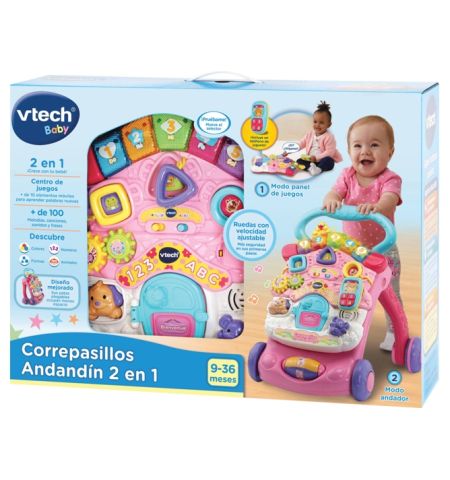 CORREPASILLOS ANDANDIN ROSA CORREPASILLOS ANDANDIN 2 EN 1 VTECH