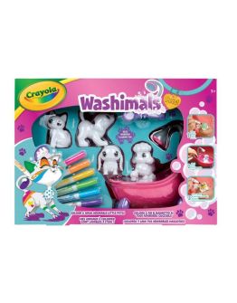 CRAYOLA WASHIMALS COLOREA Y LAVA TUS ADORABLES MASCOTAS