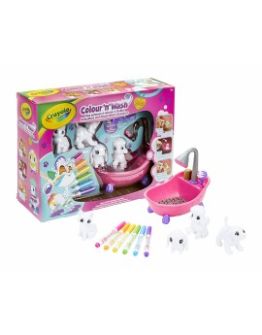 CRAYOLA WASHIMALS COLOREA Y LAVA TUS ADORABLES MASCOTAS