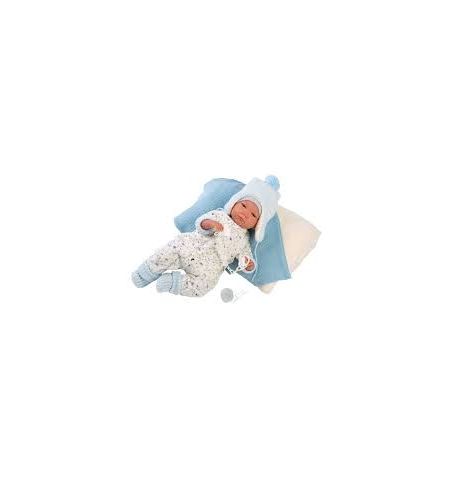 MUÑECO - REBORN: LALA PIJAMA AZUL 42CM REBORNS LLORENS NIÑO RF 18007