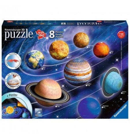 Puzzle 3D Sistema Planetario - 522 piezas PUZZZLE 3D PLANETAS