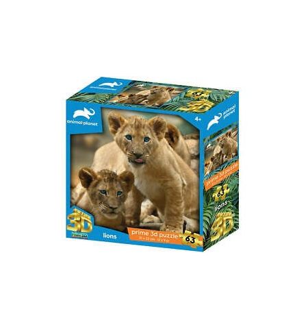 Leones Africanos Animal Planet Niños Prime 3D Puzzles 63 Piezas PUZZLE 3D