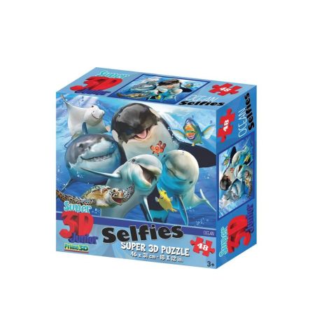 PUZZLE KID 3D 46X31X5 OCEAN SELFIES PUZZLE 3D