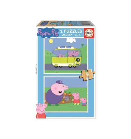 Puzzle Peppa Pig Madera 2x9pz PUZZLE DE MADERA