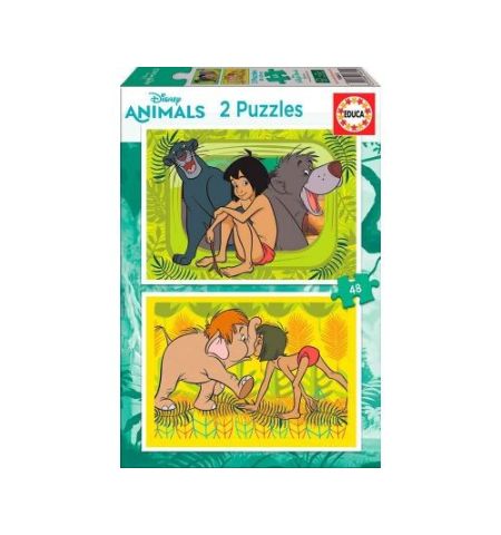 Puzzle Educa El Libro de la Selva de 2 x 48 Piezas PUZZLE