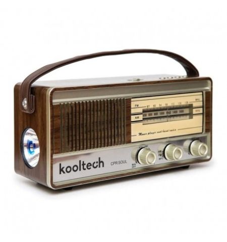 Kooltech Radio Clásica Usb BT Pilas/Bater./220v CPR-SOUL RADIO PORTATIL