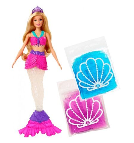 Barbie - Muñeca Sirena con Slime, con Cola Extraíble y Diadema BARBY SIRENA