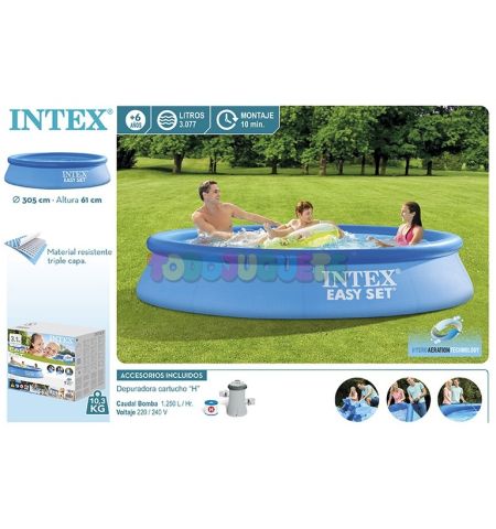 Piscina Easy Set 305x61cm con filtro Intex PISCINA INTEX CON 3.05