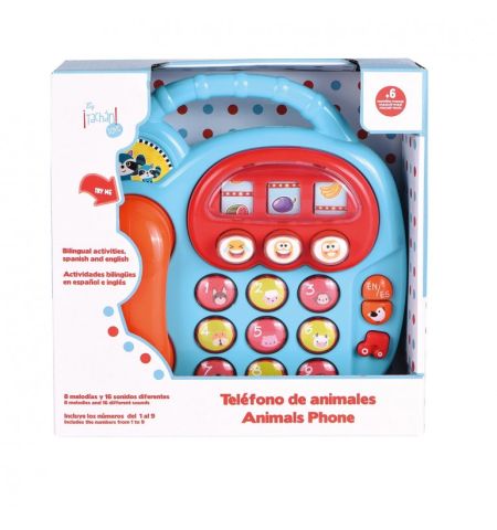 TELEFONO BILINGUE ANIMALES Y NUMEROS TELEFONO CON TECLAS DE ANIMALES