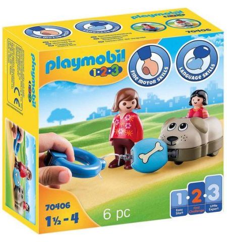 70406 Vagón Para Perros, Playmobil 1.2.3 PLAYMOIL 70406