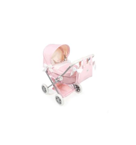COCHECITO PEQUEÑO CHAROL ROSA LA NINA CARRO CAPOTA NINA 61CM