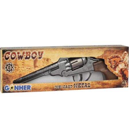 REVOLVER 8 TIROS - PLATA COWBOY SET COWBOY