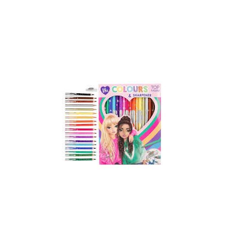 TOPModel 18 lápices de colores con sacapuntas LAPICES DE COLORES