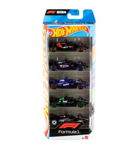 PACK 5 VEHÍCULOS F1 JGF58 HOT WHEELS PACK COCHES HOTWHEELS