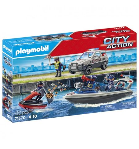 PERSECUCIÓN POLICIAL EN EL AGUA CITY ACTION 71570 PLAYMOBIL PERSECUCION POLICIAL EN EL AGUA 71570