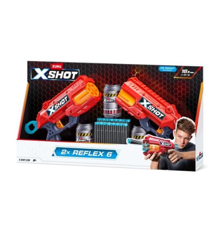 PISTOLA X-SHOT REFLEX 6 2U. 16 DARDOS PISTOLA INSANITY ZURU