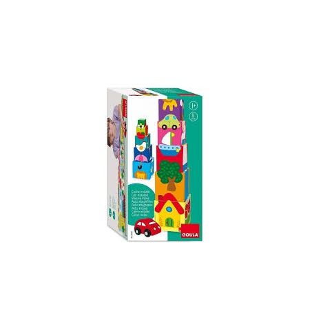 Goula Cubos de Cartón Apilables con Coche 8410446552025